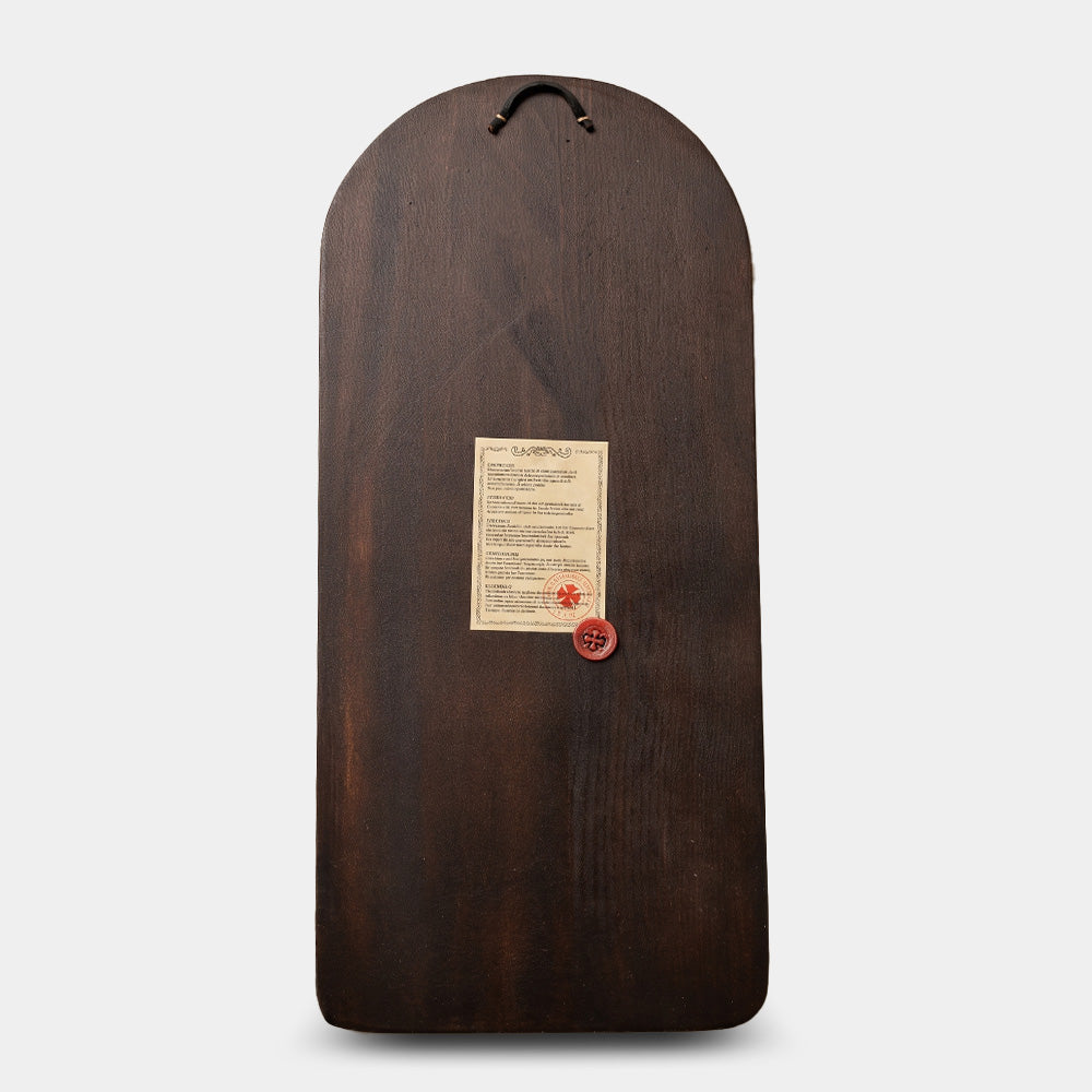 Icoană bizantină sculptată Maica Domnului Portărița de la Iviron — 20×45 cm