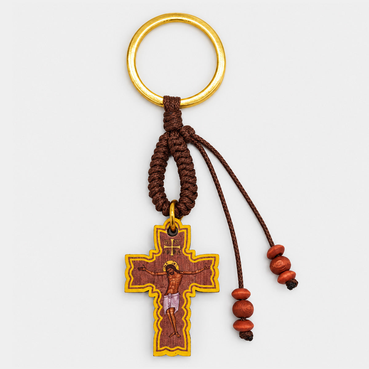 Breloc Cruce din Lemn – Model Clasic 07