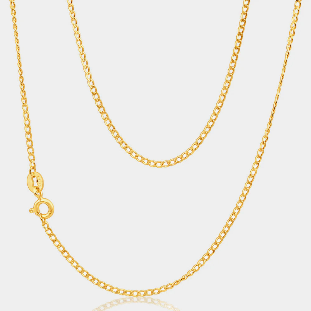 Chain Gold plated Curved pattern