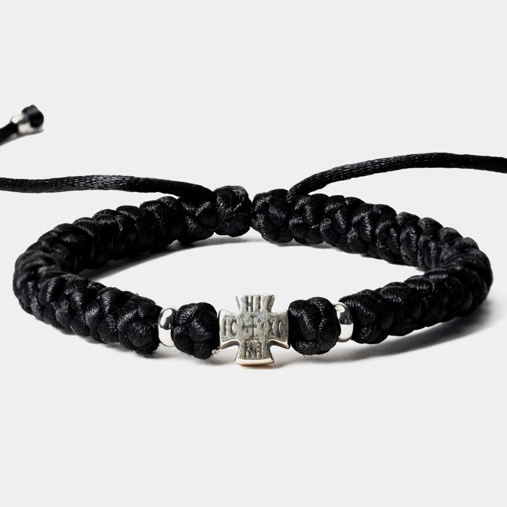 ICXC NIKA Black Cross Bracelet