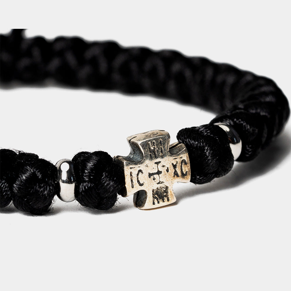 ICXC NIKA Black Cross Bracelet