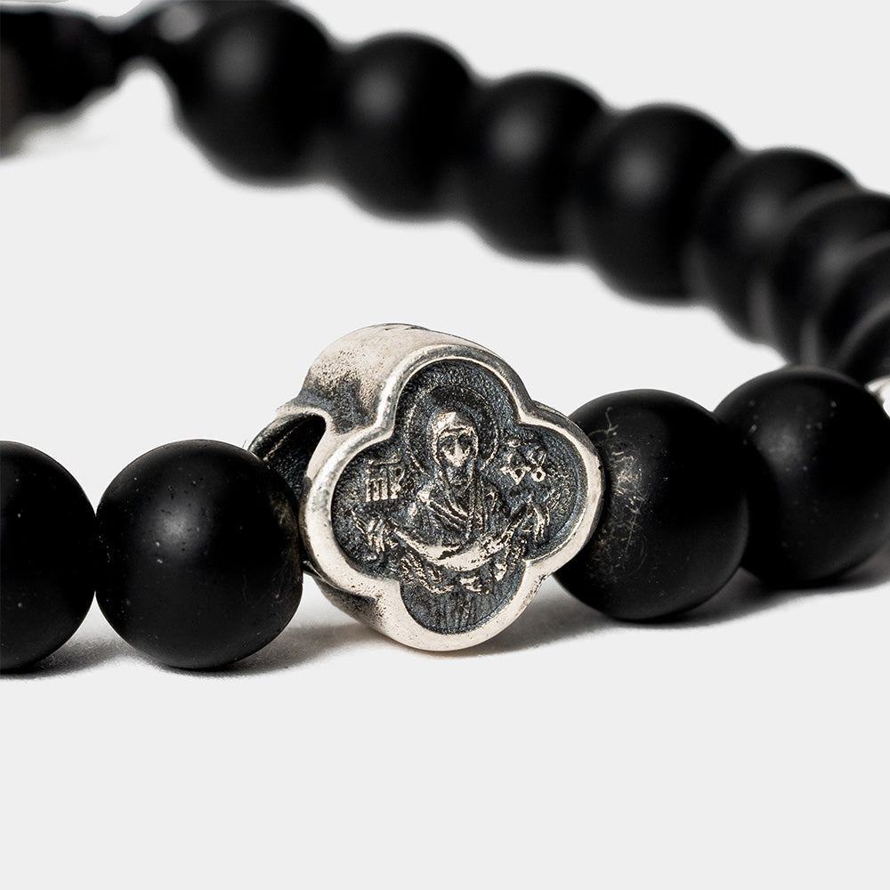 Brățară Acoperământul Maicii Domnului „Vlaherne” – Onix Mat – Adăpostul Rugăciunii
1