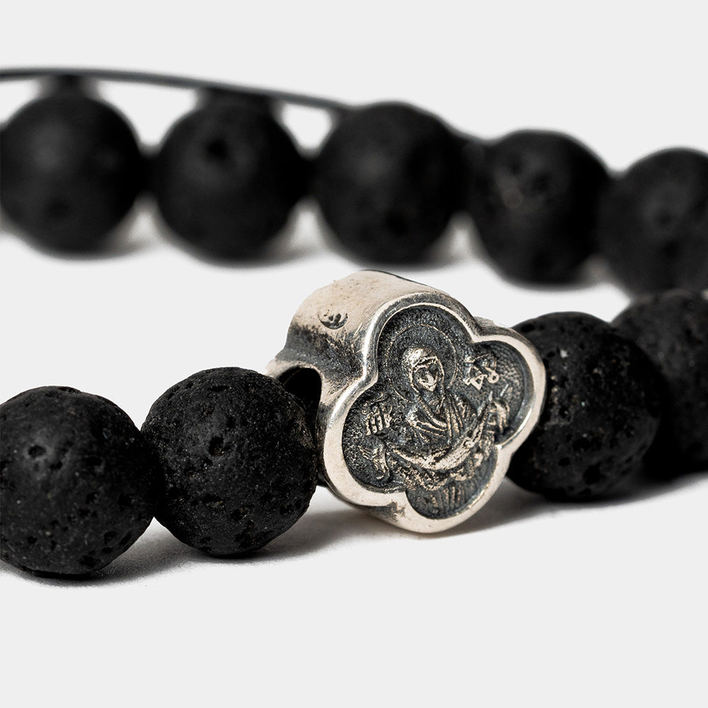 Brățară Acoperământul Maicii Domnului „Vlaherne” – Lavă Vulcanică – Ocrotirea Tainică1