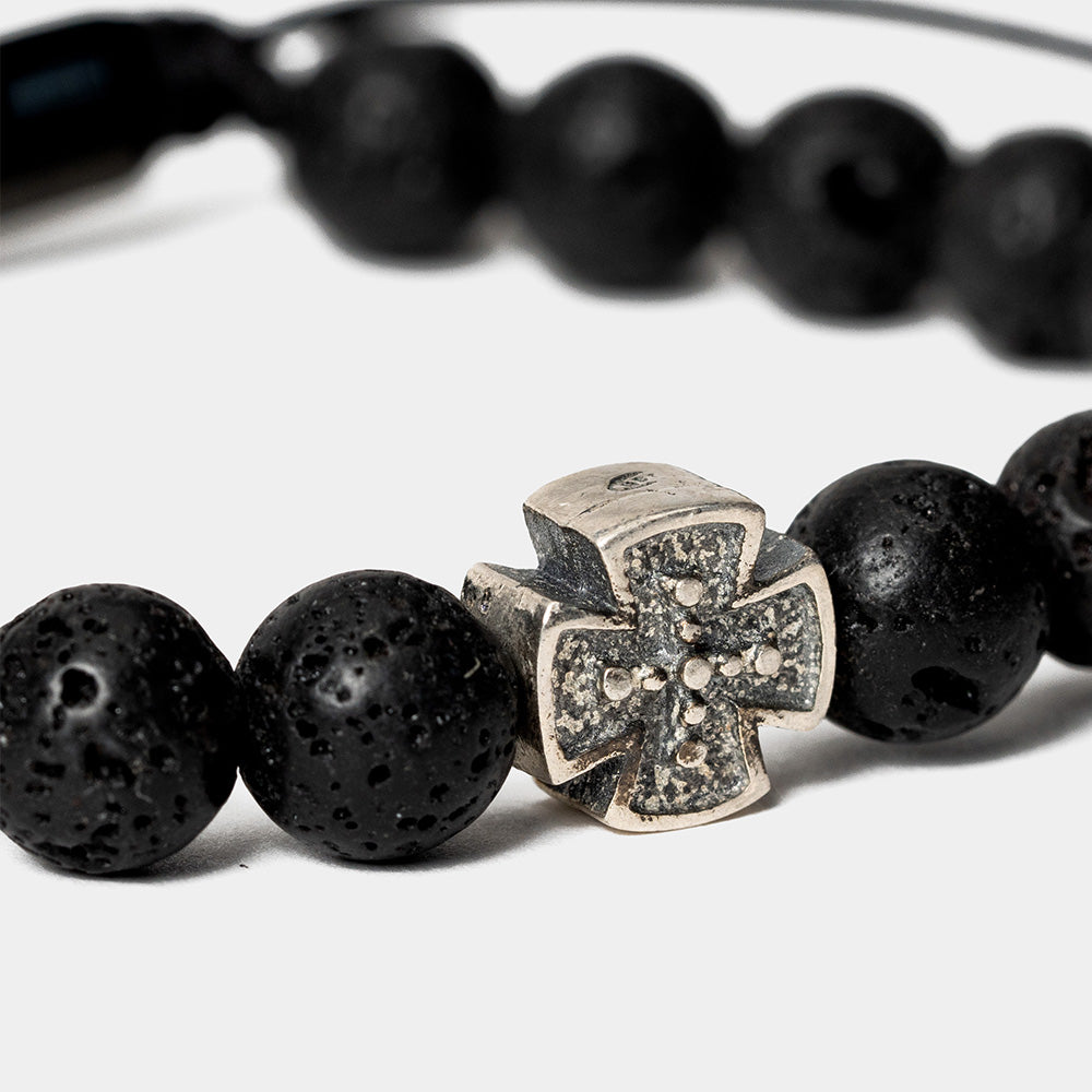 Brățară Crucea Bizantină – Lavă Vulcanică – Rugăciunea Tăcerii1