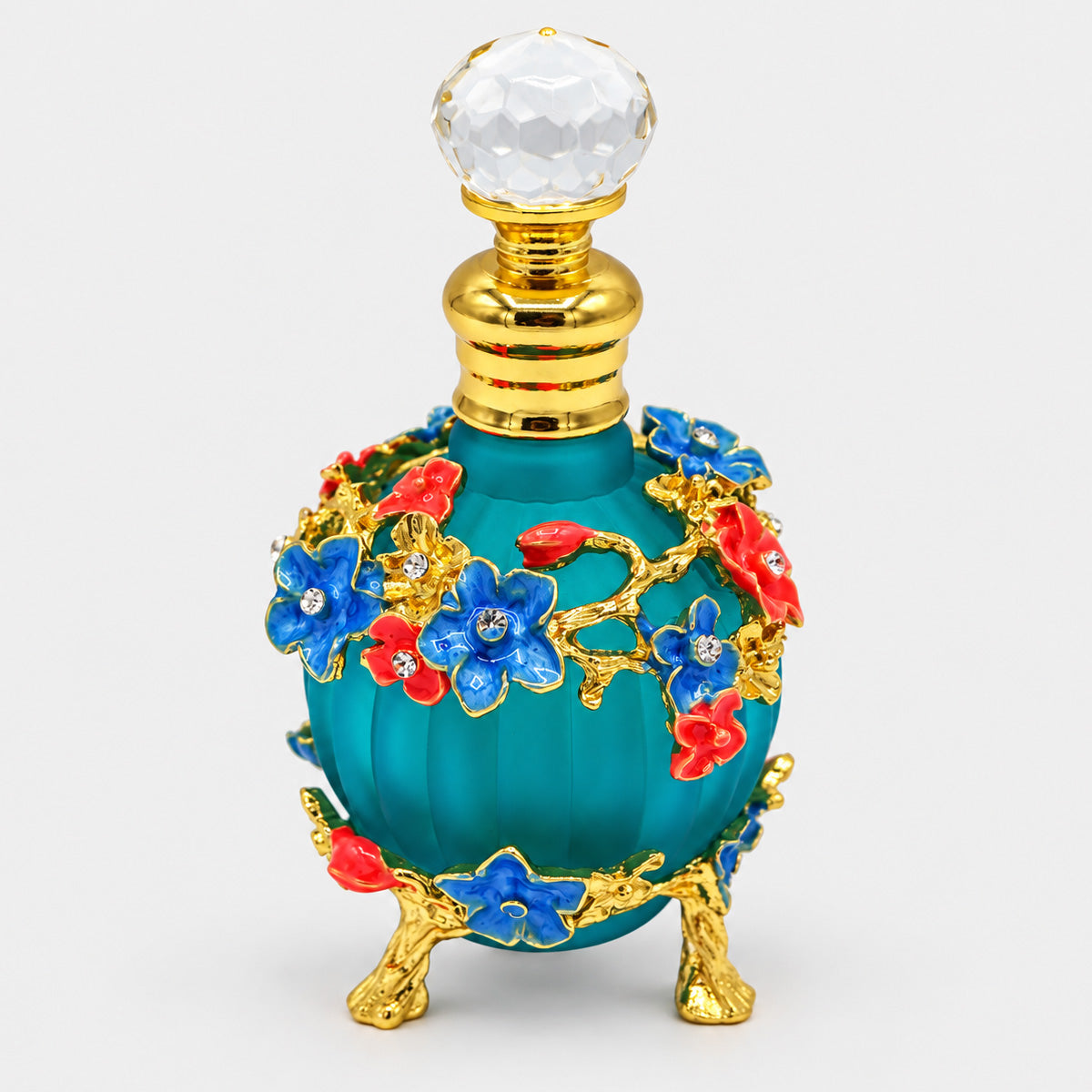 Sticluță decorativă pentru mir sau parfum – Turcoaz