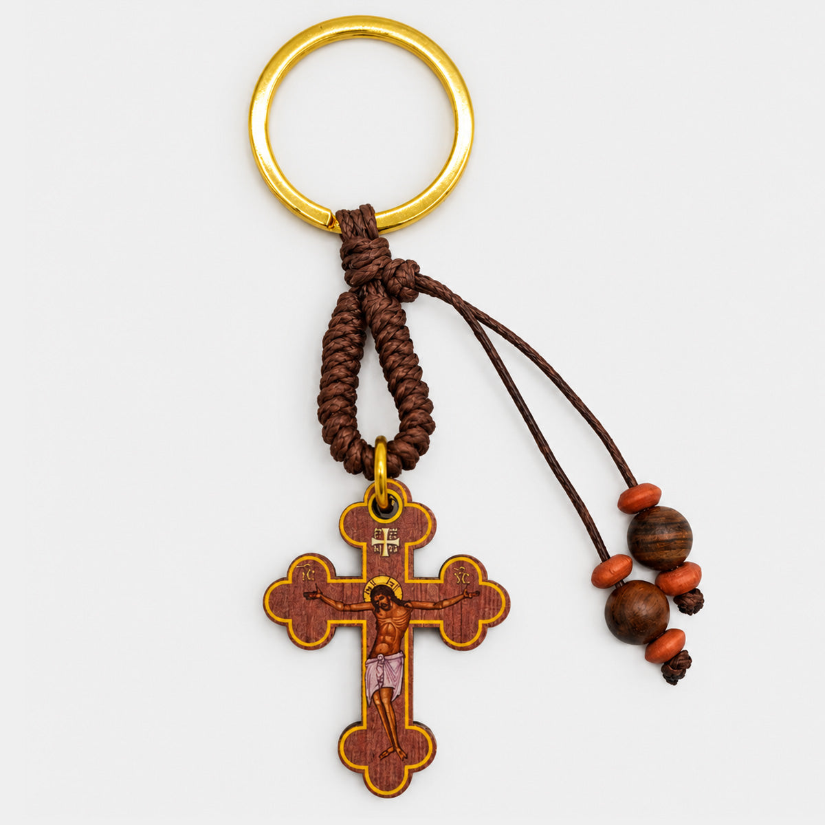 Breloc Cruce din Lemn – Model Clasic 08