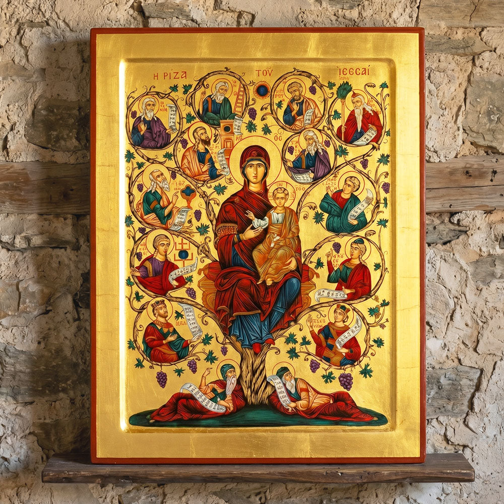 Icoană Bizantină Copacul Vieții Maicii Domnului