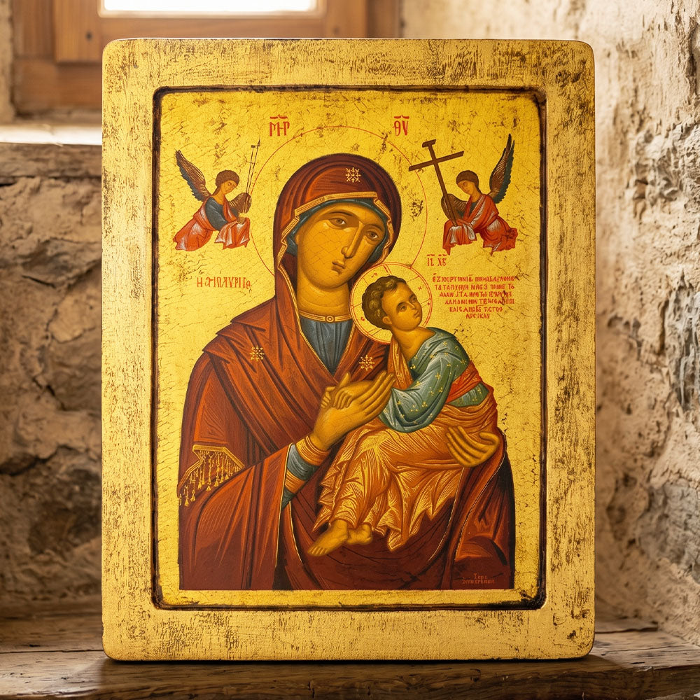 Icoană Bizantină Maica Domnului Amolyntos