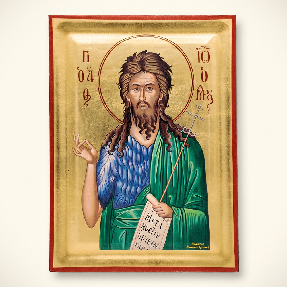  Icoană bizantină Sfântul Ioan Botezătorul 