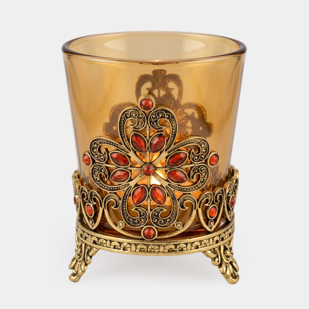 Candelă decorativă cu mărgele – 9,5 cm