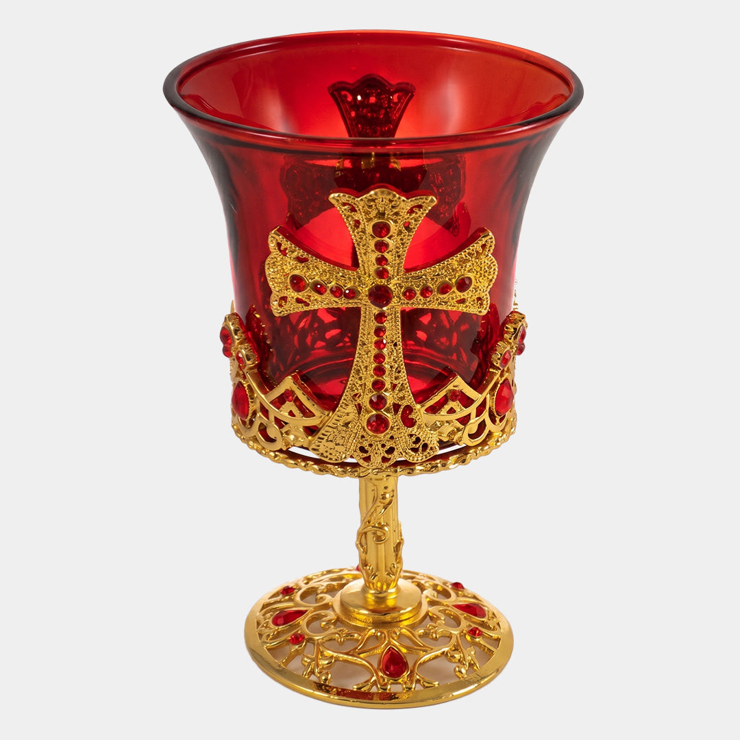 Candelă decorativă cu pahar din sticlă