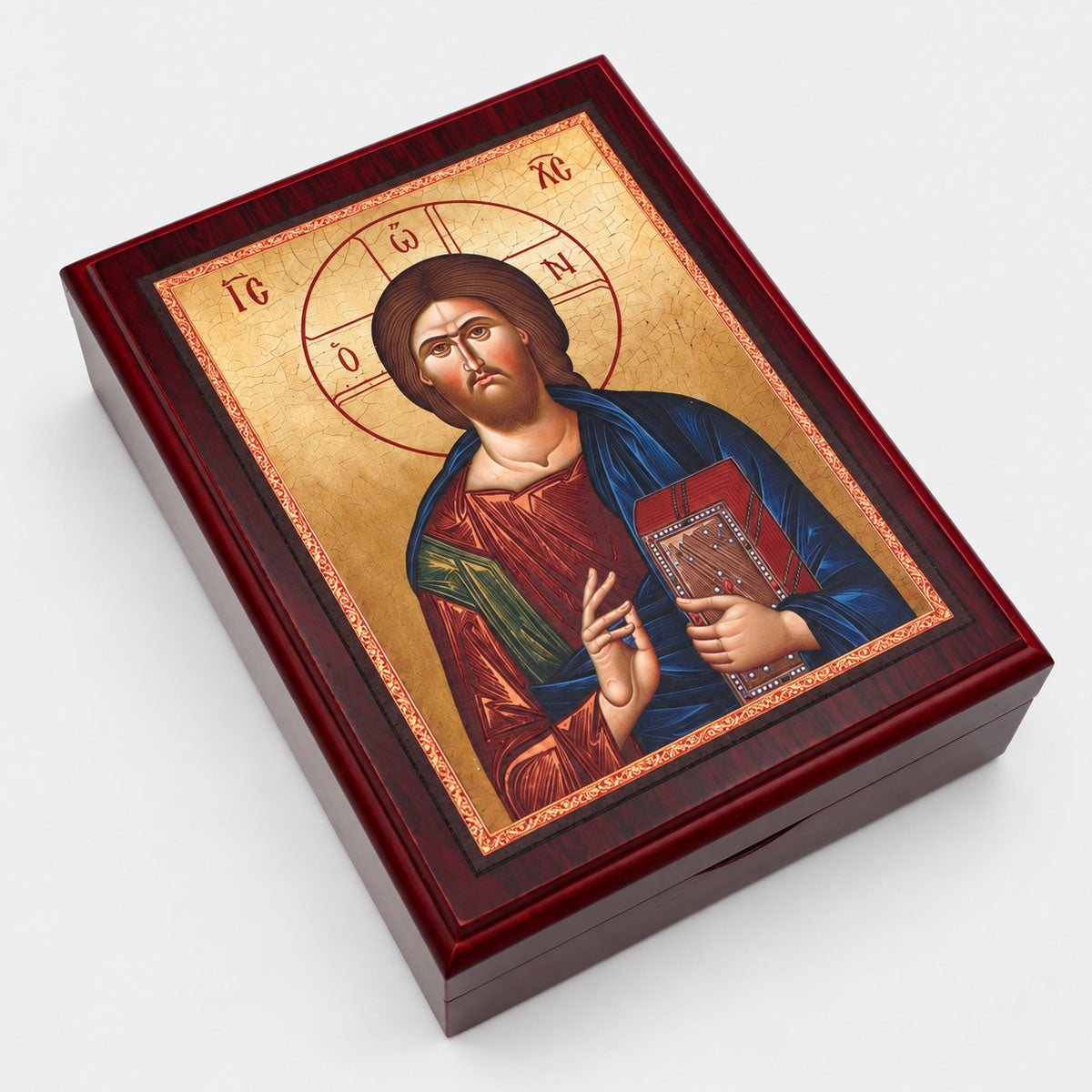 Cutie de bijuterii cu Icoana Iisus Hristos Pantocrator